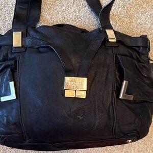 Michael Kors Black Bag with Gold Accents